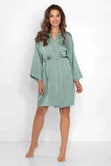 Momenti Per Me smooth fabric bathrobe  Adomoo
