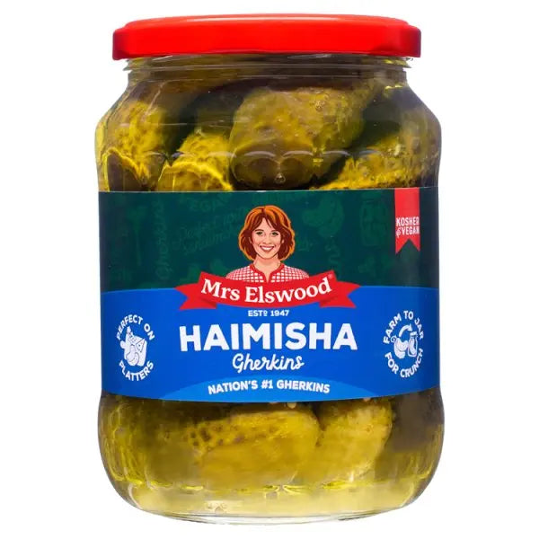 Mrs Elswood Haimisha Gherkins 670g (Case of 6)  Adomoo