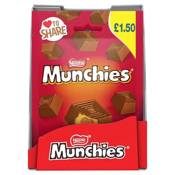 Munchies Milk Chocolate & Caramel Share Bag 81g (Case of 10)  Adomoo