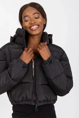 NM long sleeves short zippered quilted jacket  Adomoo