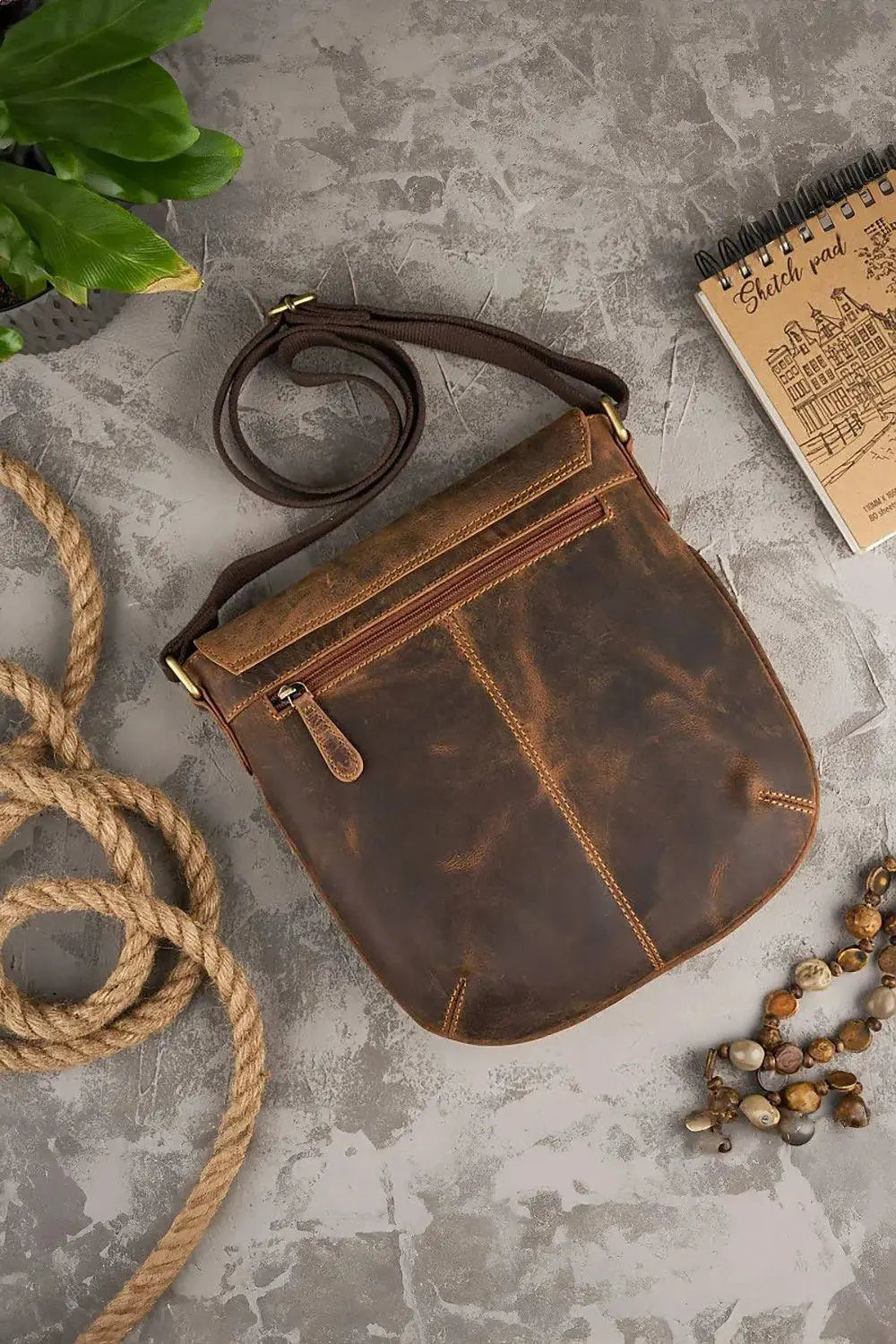 Natural leather bag model 191537 Galanter  Adomoo