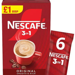 Nescafé 3 in 1 Original 6 x 16g (96g) (Case of 11)  Adomoo