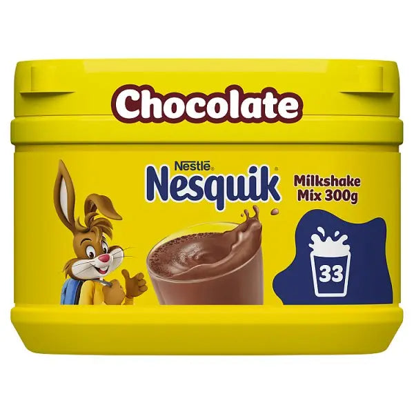 Nesquik Chocolate Flavoured Milkshake Powder 300g Tub (Case of 10)  Adomoo