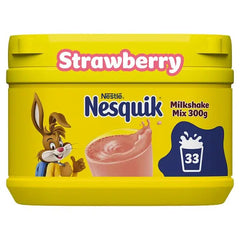 Nesquik Strawberry flavoured milkshake powder 300g tub (Case of 10)  Adomoo