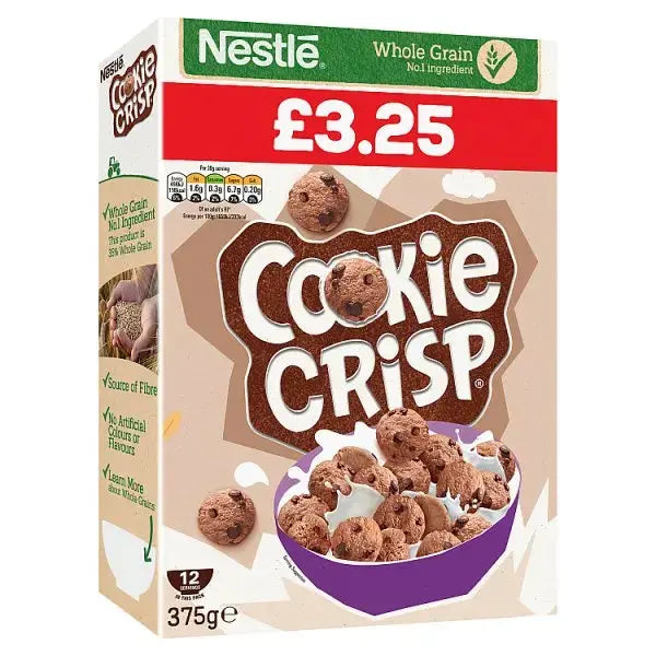 Nestlé Cookie Crisp Chocolate Cereal 375g (Case of 6)  Adomoo