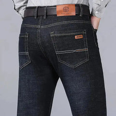 Men's Classic Biker Denim Jeans – Soft Black, Sizes 32-38  Adomoo