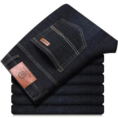 Men's Classic Biker Denim Jeans – Soft Black, Sizes 32-38  Adomoo