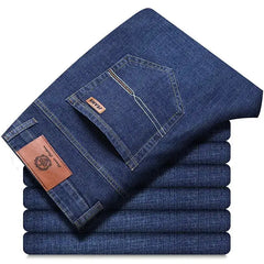 Men's Classic Biker Denim Jeans – Soft Black, Sizes 32-38  Adomoo