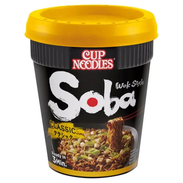 Nissin Soba Classic Instant Wok Style Noodles Pot 90g (Case of 8)  Adomoo