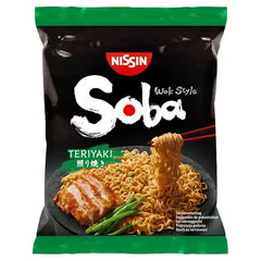Nissin Soba Teriyaki Instant Wok Style Noodles 110g (Case of 9)  Adomoo