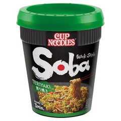 Nissin Soba Teriyaki Instant Wok Style Noodles Pot 90g (Case of 8)  Adomoo