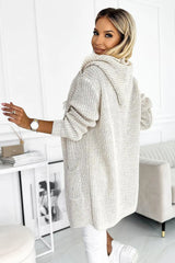 Numoco cardigan warm bedspread with hood, pockets and a patch  Adomoo