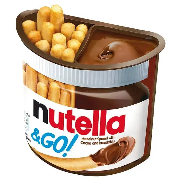 Nutella & Go! Hazelnut Chocolate Spread and Breadsticks Snack Pot 48g (Case of 12)  Adomoo