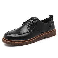 Tooling Casual Leather Shoes All-matching British Leather Shoes  Adomoo