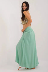 Och Bella smooth, solid material casual maxi skirt  Adomoo