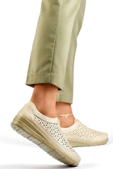 PRIMO soft beige elegant semi-boots  Adomoo