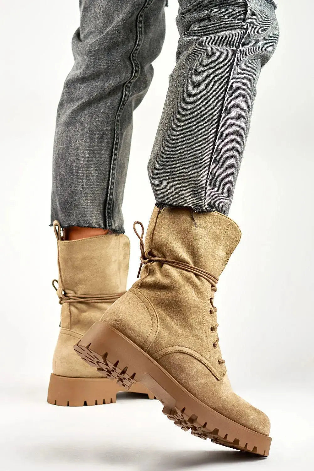 PRIMO women charming black suede baggers boots  Adomoo