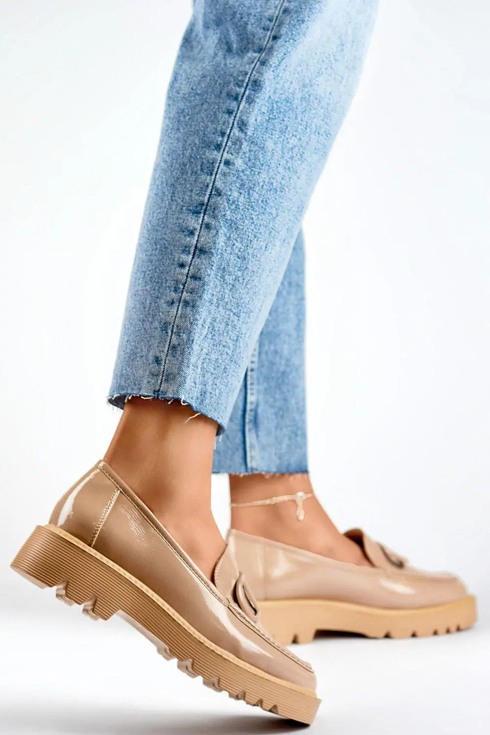 PRIMO chic, comfort and modern elegance beige shade Semi-boots  Adomoo