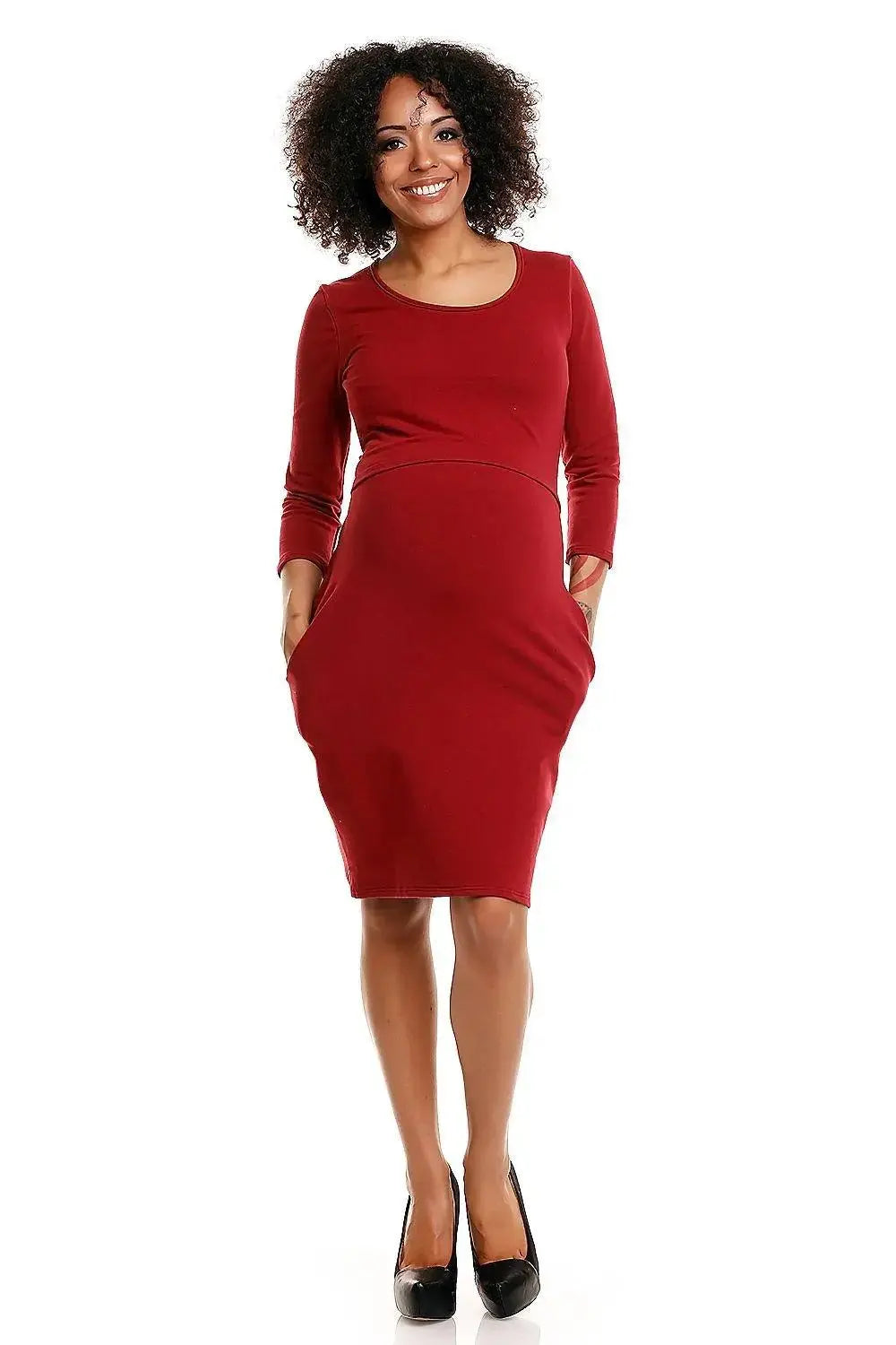PeeKaBoo boat neckline knitted dress  Adomoo