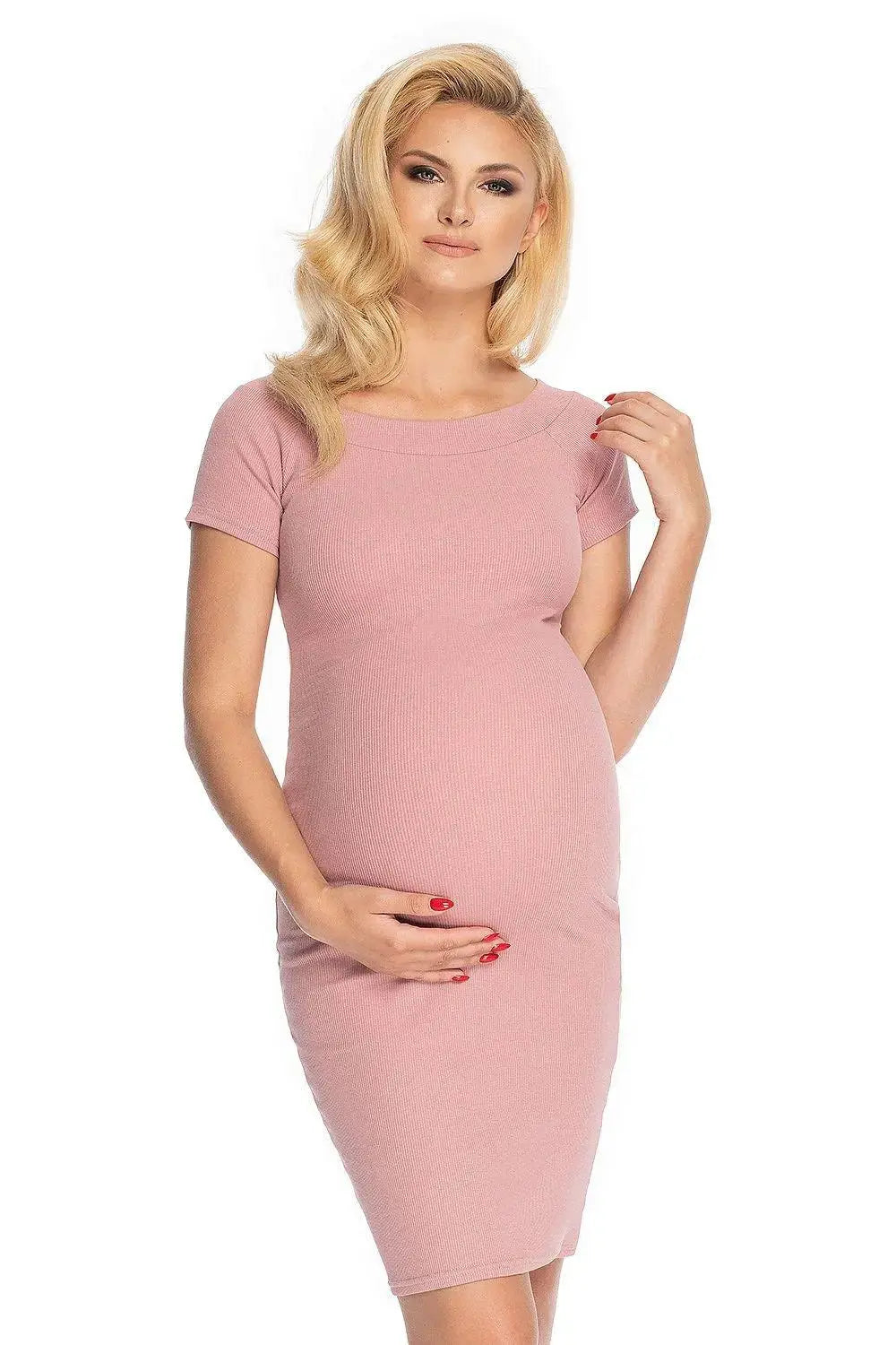 PeeKaBoo classic cut long sleeves maternity dress  Adomoo
