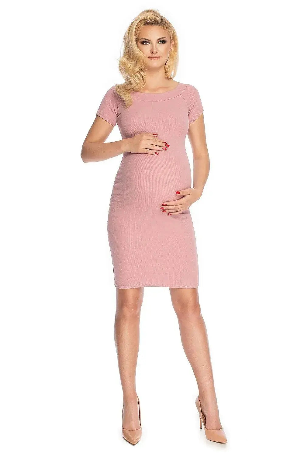 PeeKaBoo classic cut long sleeves maternity dress  Adomoo