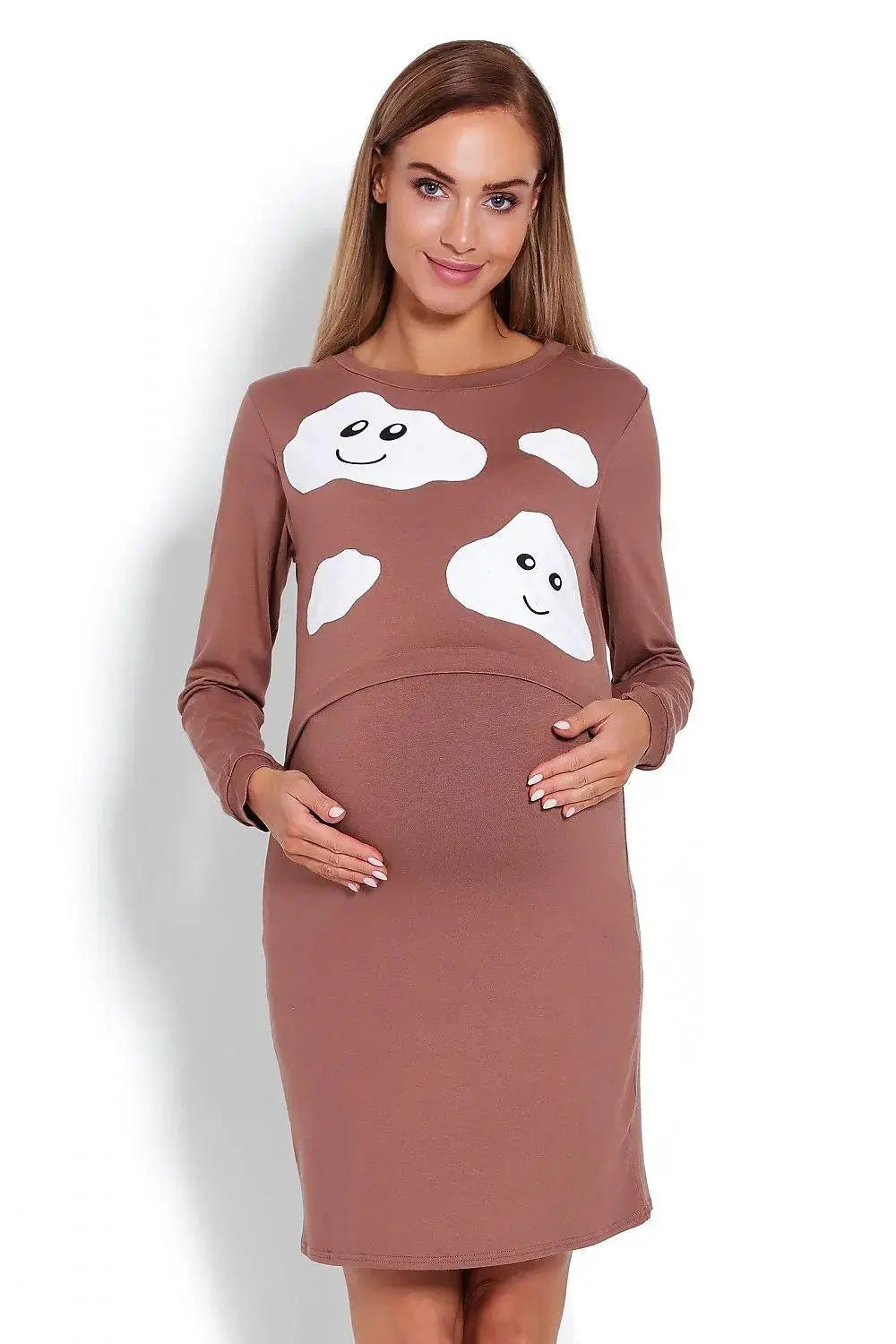 PeeKaBoo raised top maternity nightgown  Adomoo