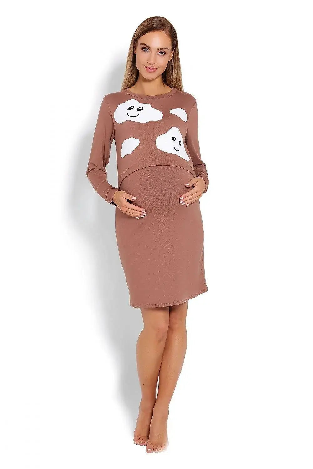 PeeKaBoo raised top maternity nightgown  Adomoo