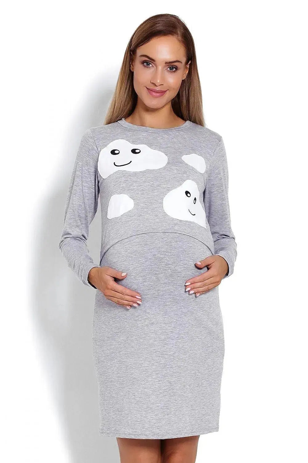 PeeKaBoo raised top maternity nightgown  Adomoo