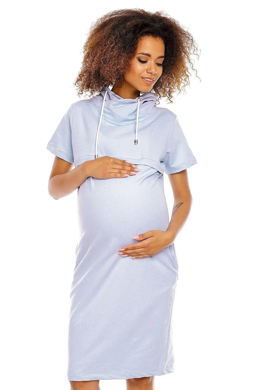 PeeKaBoo short sleeves pregnancy dress  Adomoo