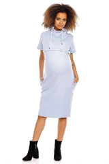 PeeKaBoo short sleeves pregnancy dress  Adomoo