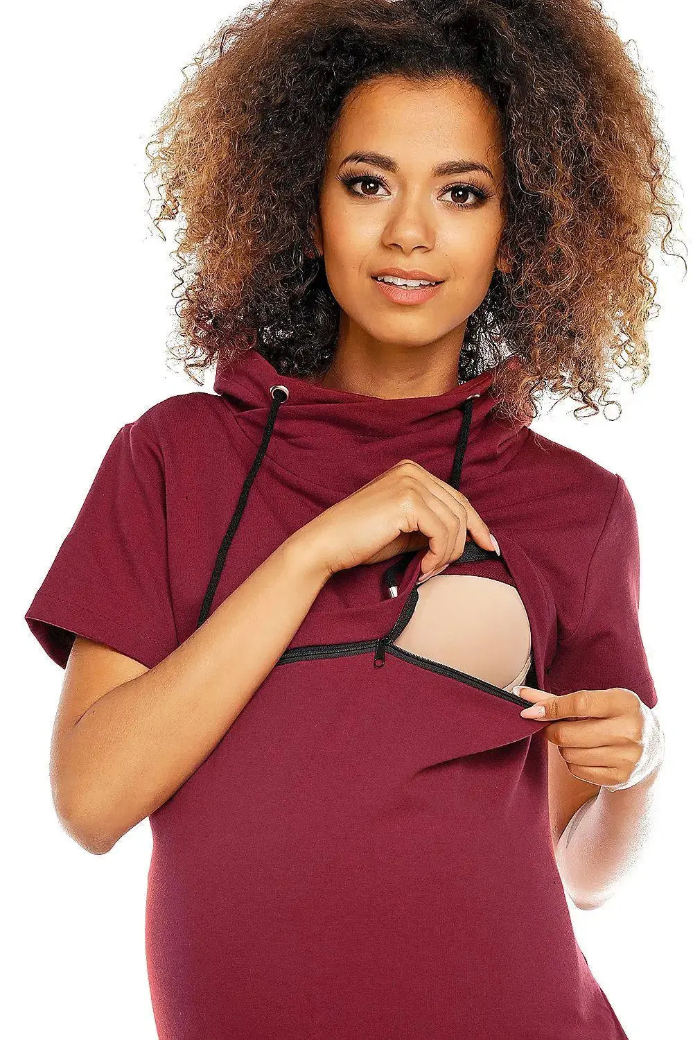 PeeKaBoo short sleeves pregnancy dress  Adomoo