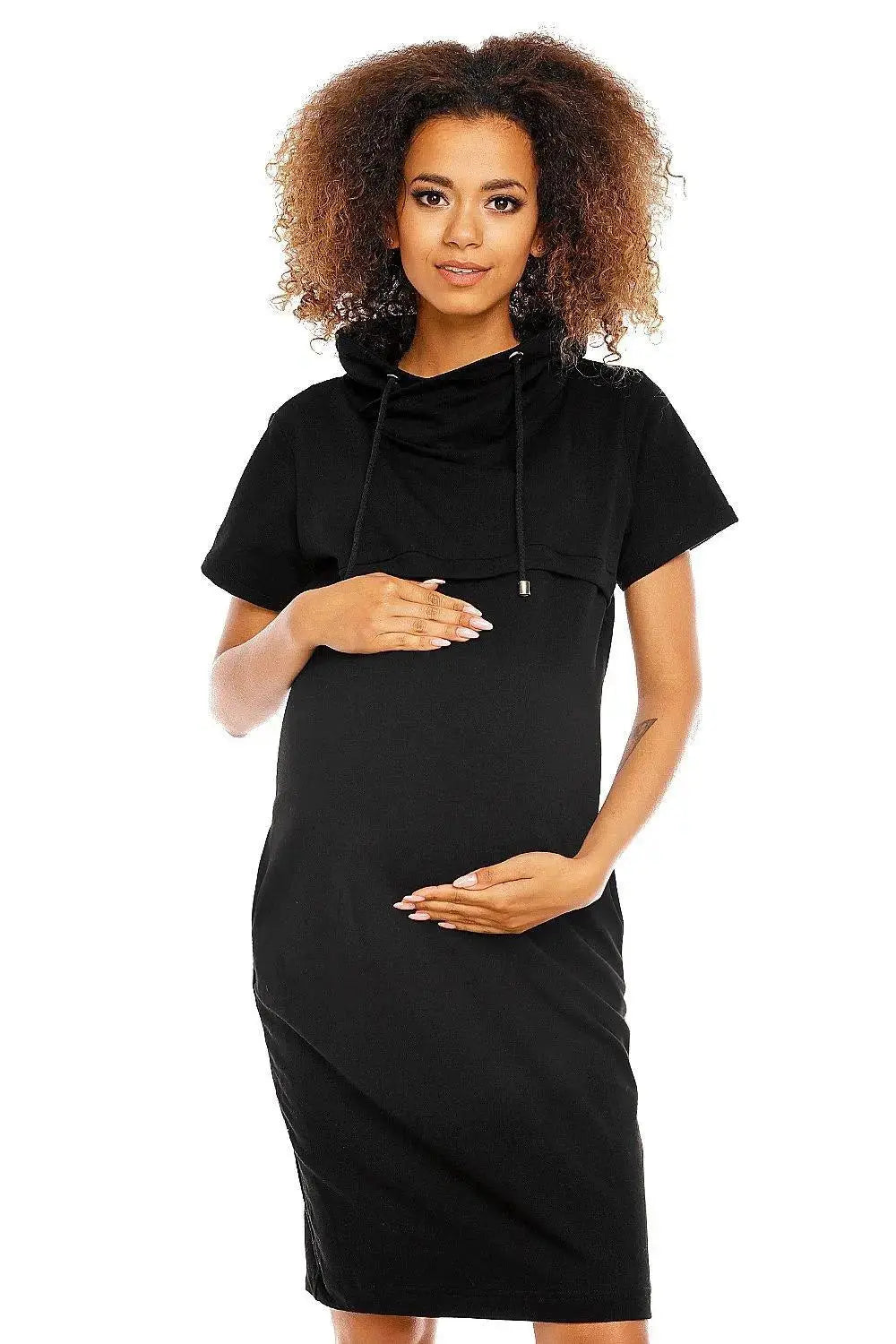 PeeKaBoo short sleeves pregnancy dress  Adomoo