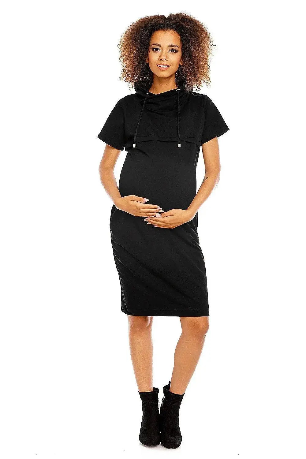 PeeKaBoo short sleeves pregnancy dress  Adomoo
