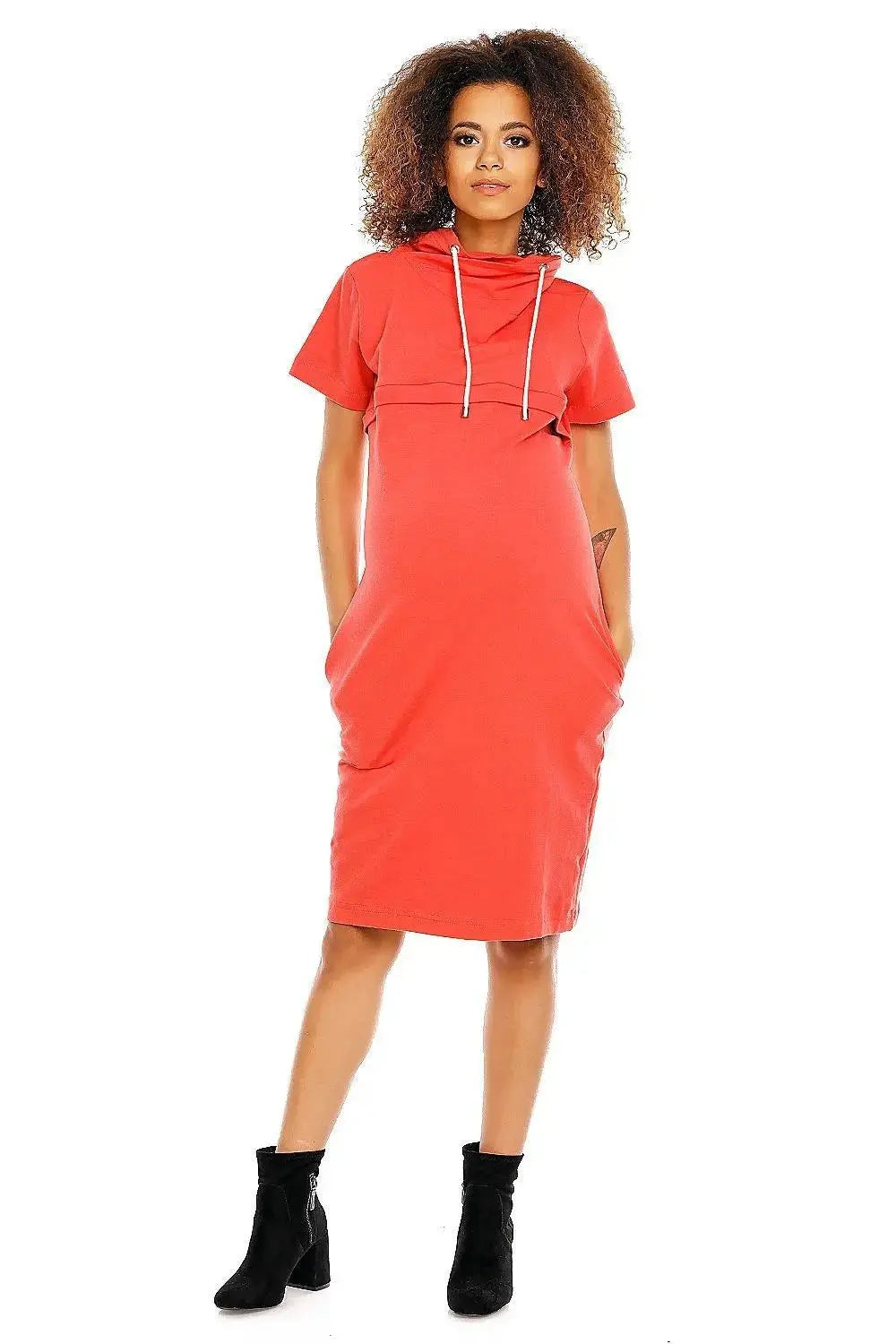 PeeKaBoo short sleeves pregnancy dress  Adomoo