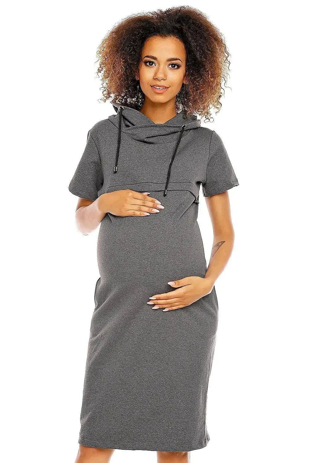 PeeKaBoo short sleeves pregnancy dress  Adomoo