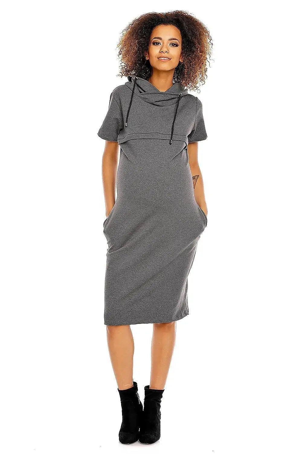 PeeKaBoo short sleeves pregnancy dress  Adomoo