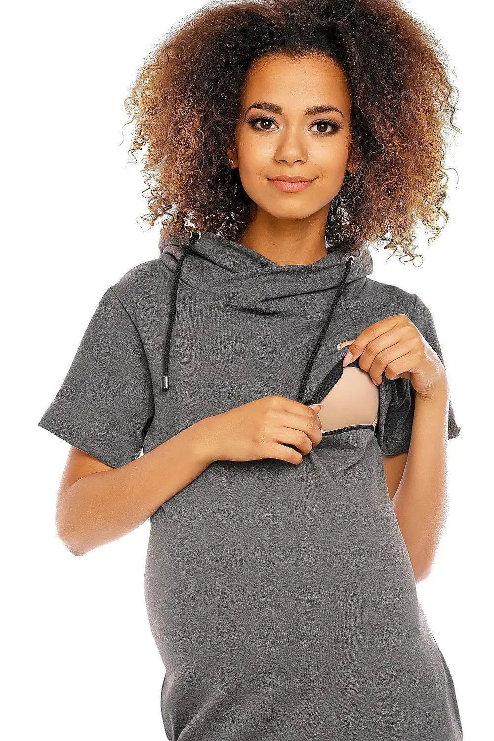 PeeKaBoo short sleeves pregnancy dress  Adomoo