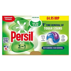 Persil 3 in 1 Washing Capsules Bio 15 Washes (Case of 4)  Adomoo