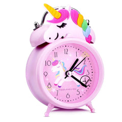 Pink Unicorn Childrens Alarm Clock Cartoon Desktop for Kids Bedroom Home Decor Alarm Clock Bedside Table Child alarm Gifts Clock  Adomoo