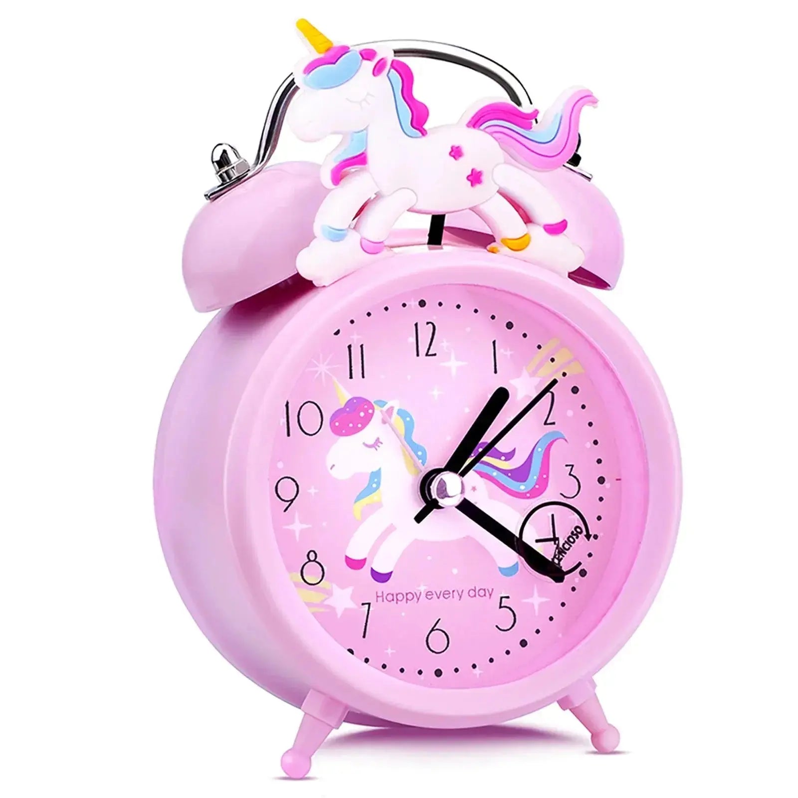 Pink Unicorn Childrens Alarm Clock Cartoon Desktop for Kids Bedroom Home Decor Alarm Clock Bedside Table Child alarm Gifts Clock  Adomoo