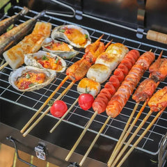 Portable Folding Charcoal BBQ Grill – Mini Barbecue Oven for Outdoor Cooking, Camping, Picnic & Beach  Adomoo