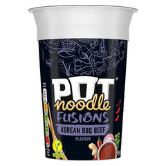 Pot Noodle Fusions Instant Snack Korean BBQ Beef 100 g (Case of 8)  Adomoo