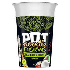 Pot Noodle Fusions Instant Snack Thai Green Curry 117 g (Case of 8)  Adomoo