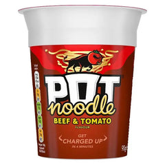 Pot Noodle Instant Snack Beef & Tomato 90 g (Case of 12)  Adomoo