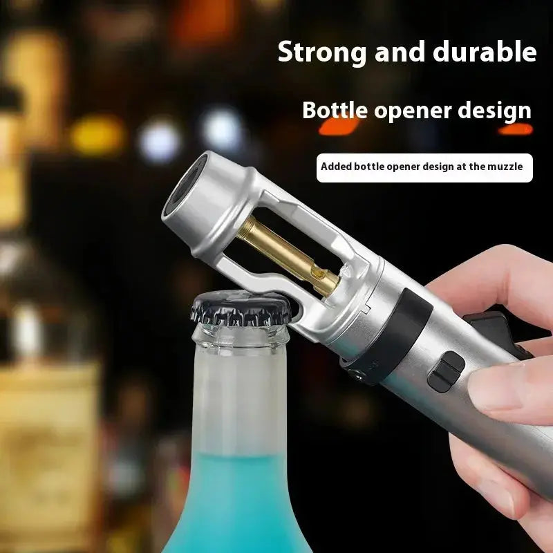 Powerful Windproof Metal Gas Lighter – Jet Flame Torch for Kitchen, BBQ, Smoking, Cigar – Men's Gift & Accessories  Adomoo