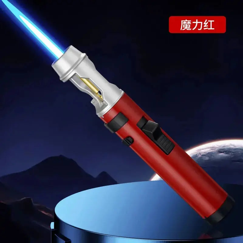 Powerful Windproof Metal Gas Lighter – Jet Flame Torch for Kitchen, BBQ, Smoking, Cigar – Men's Gift & Accessories  Adomoo