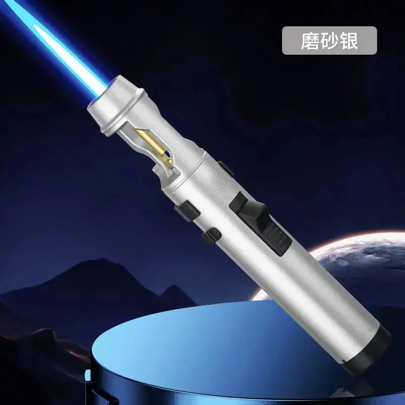 Powerful Windproof Metal Gas Lighter – Jet Flame Torch for Kitchen, BBQ, Smoking, Cigar – Men's Gift & Accessories  Adomoo