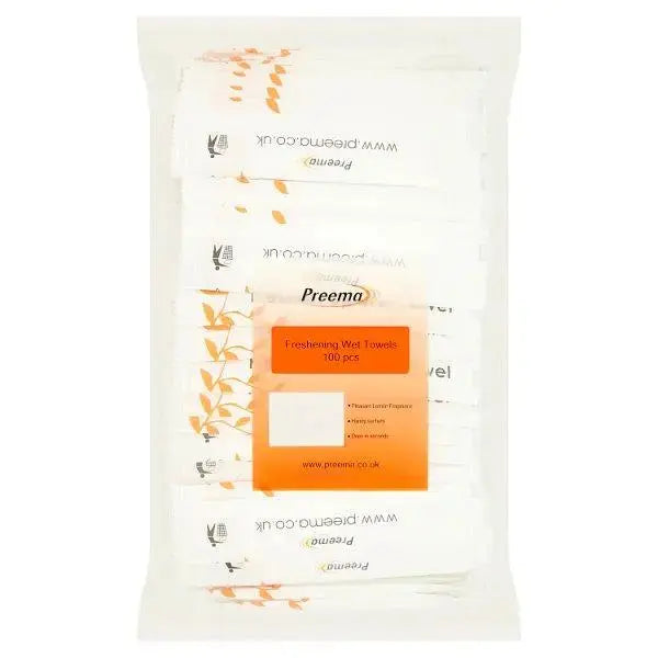 Preema Freshening Wet Towels 100 Pieces  Adomoo