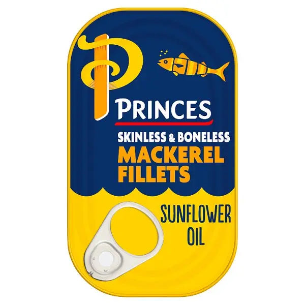 Princes Mackerel Fillets Sunflower Oil 125g (Case of 10)  Adomoo