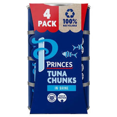 Princes Tuna Chunks in Brine 4 x 145g (Case of 6)  Adomoo